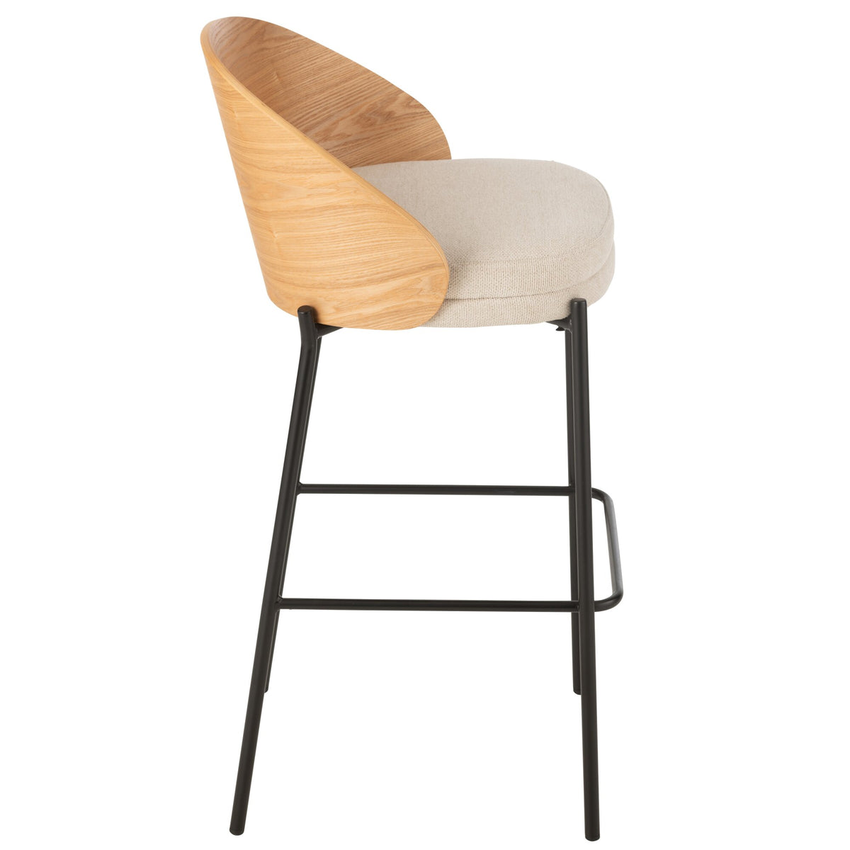 Taburete de bar Lone Multiplex/Metal Natural/Beige J-Line