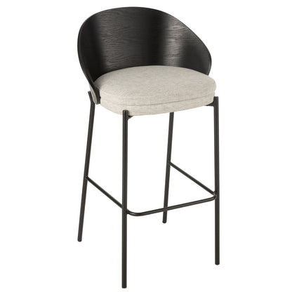 Taburete de bar Lone Multiplex/Metal Negro/Gris J-Line