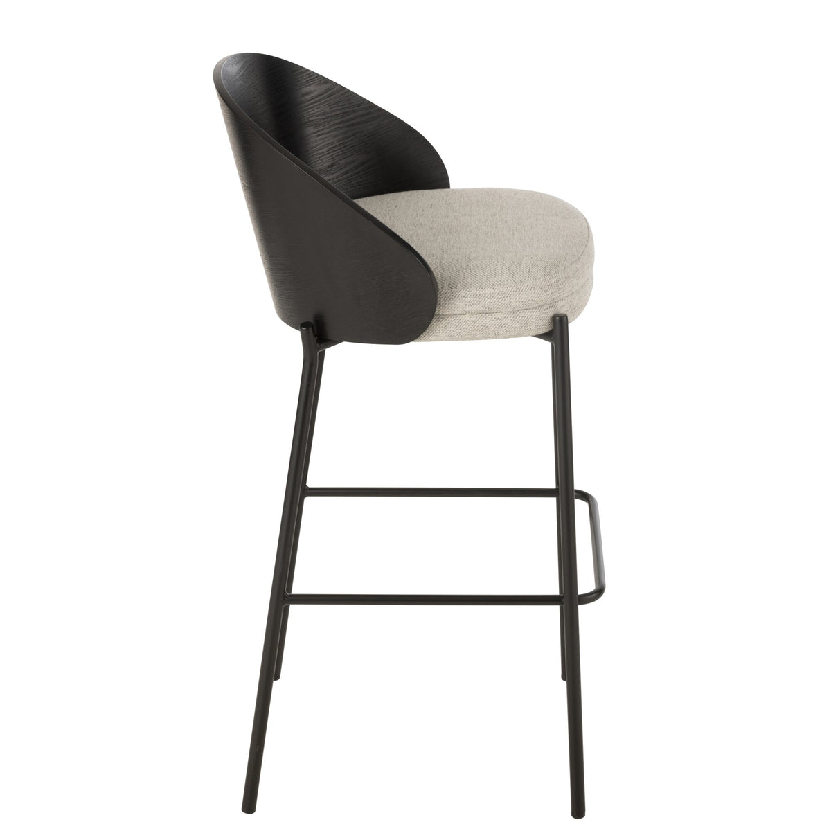 Taburete de bar Lone Multiplex/Metal Negro/Gris J-Line