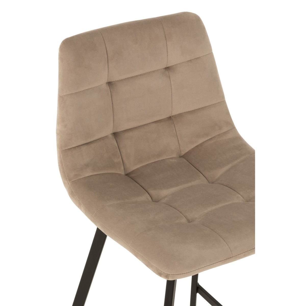 Taburete de bar Olivier Tela/Metal Beige