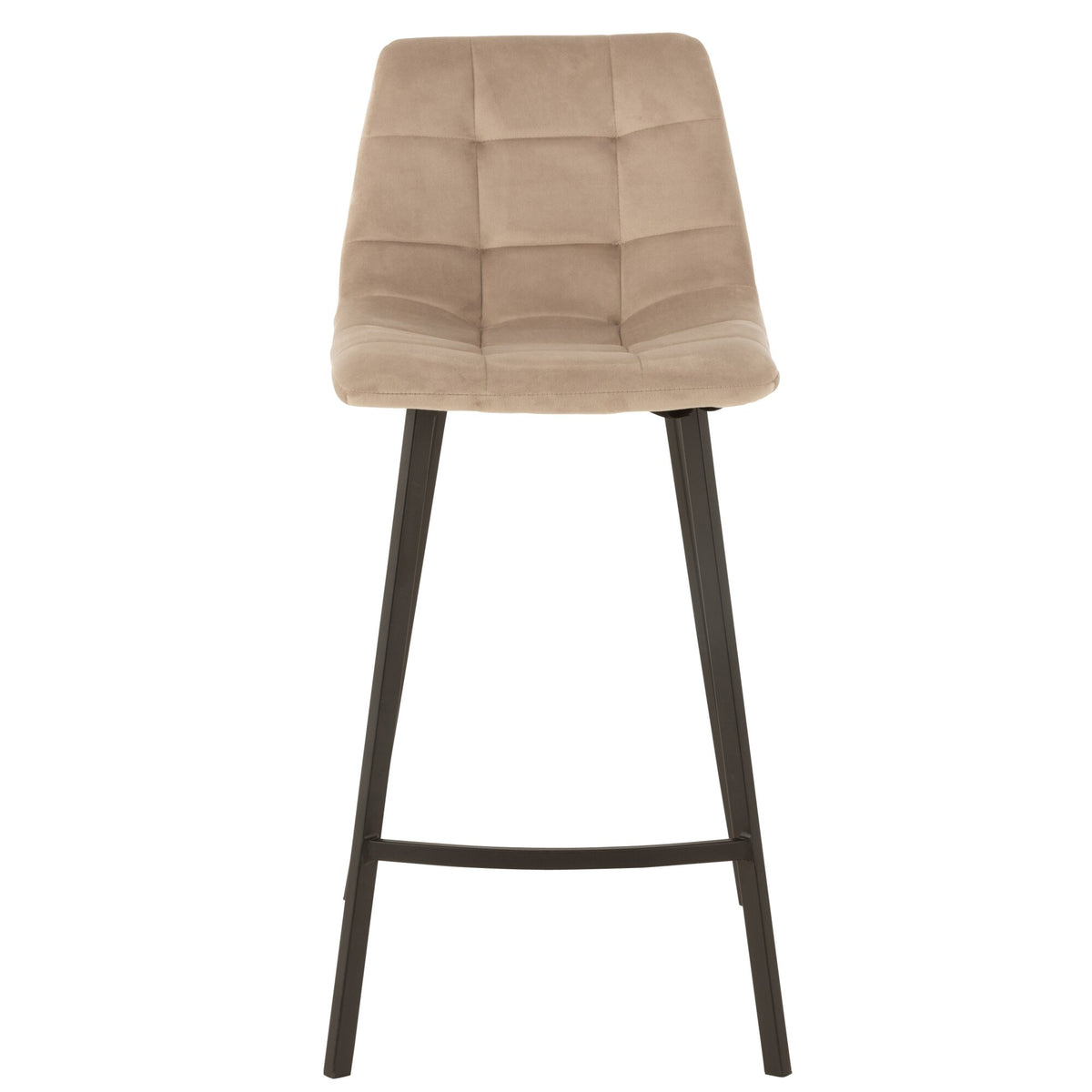 Taburete de bar Olivier Tela/Metal Beige