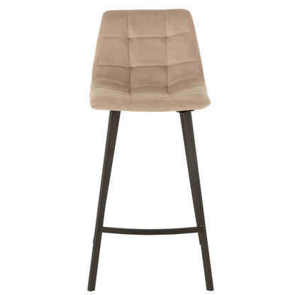 Taburete de bar Olivier Tela/Metal Beige