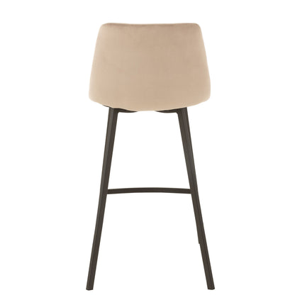 Taburete de bar Olivier Tela/Metal Beige