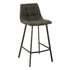 Barstoel Stephane Textiel/Metaal Donkergrijs – J-Line - Barkruk - J-Line - livinglovely.nl