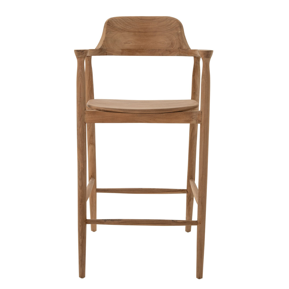 Taburete de bar de madera de teca natural J-Line