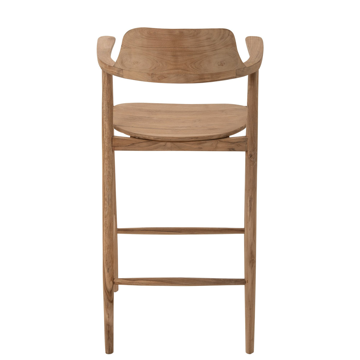 Taburete de bar de madera de teca natural J-Line