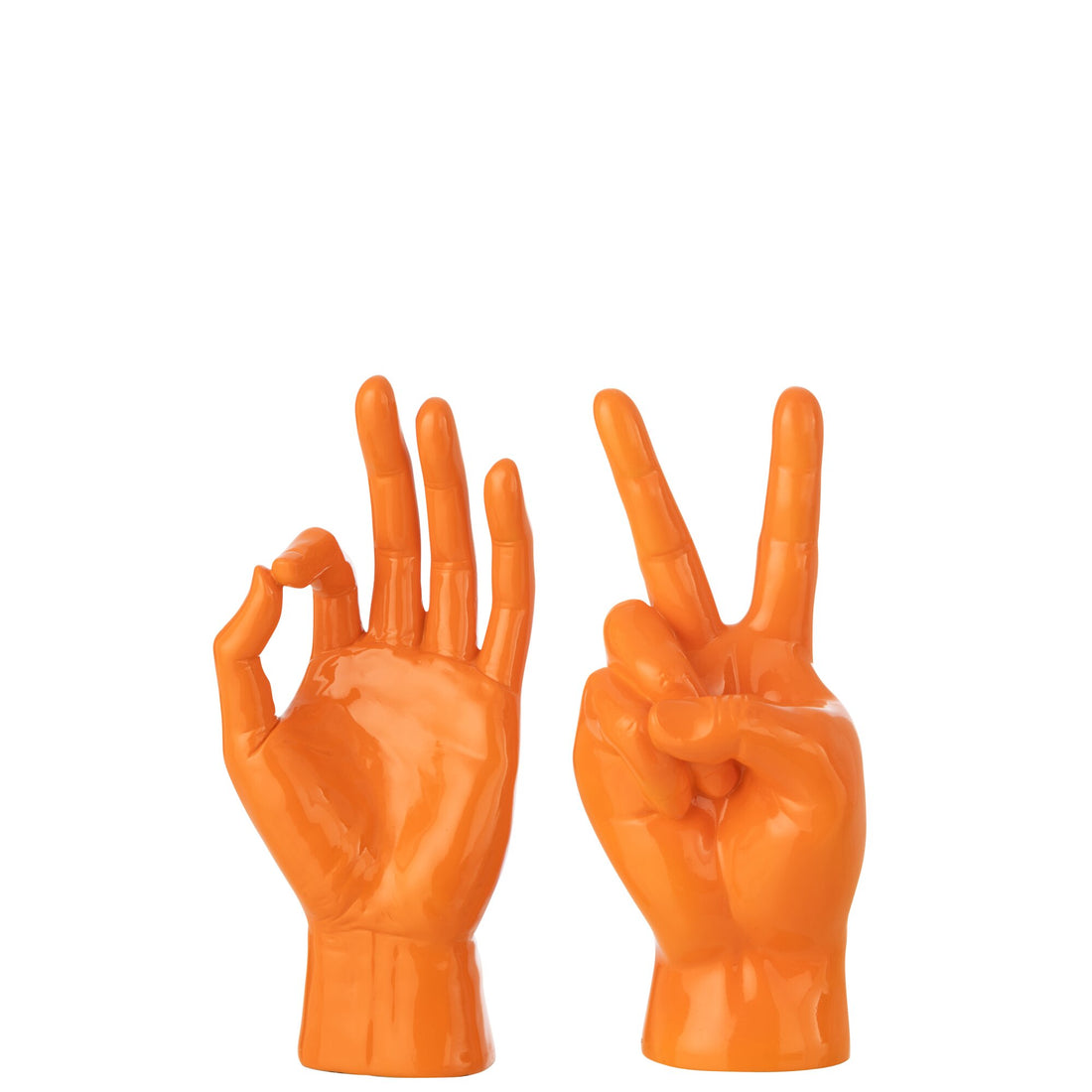 Figura de Lengua de Signos de Polirresina Naranja Oscuro Surtido De J-Line 2