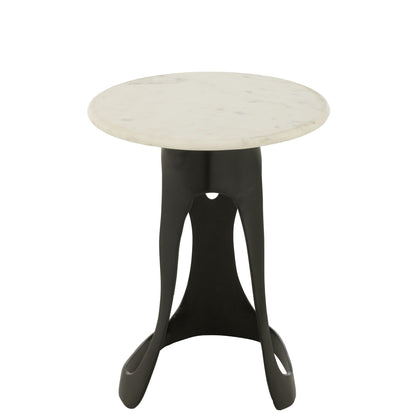 Bijzettafel Aluminium/Steen Zwart/Wit Large J-Line