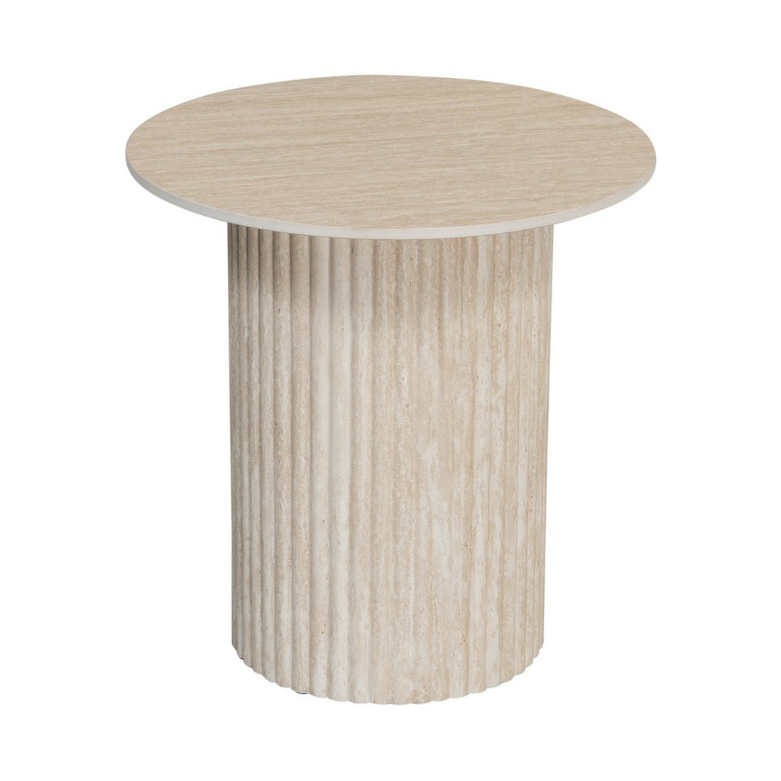 Bijzettafel Craft Travertijn Ø50cm - Pole To Pole - Bijzettafel - Pole To Pole - livinglovely.nl