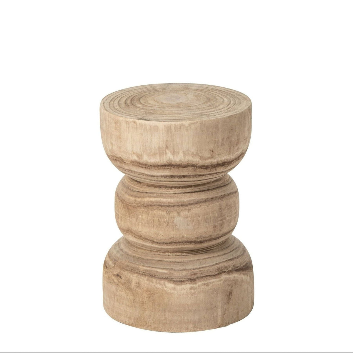 Bijzettafel Leo Paulownia Hout Naturel Ø29cm J-Line