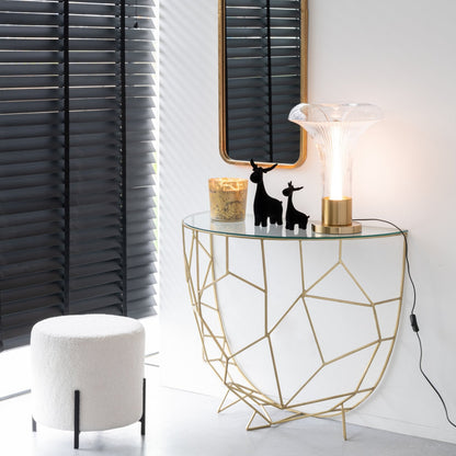 Consola Moza Metal/Vidrio Dorado J-Line