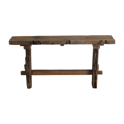 Consola de madera reciclada rústica marrón J-Line