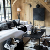 Cupboard Shanil Wood/Iron Black - - J-Line - livinglovely.nl