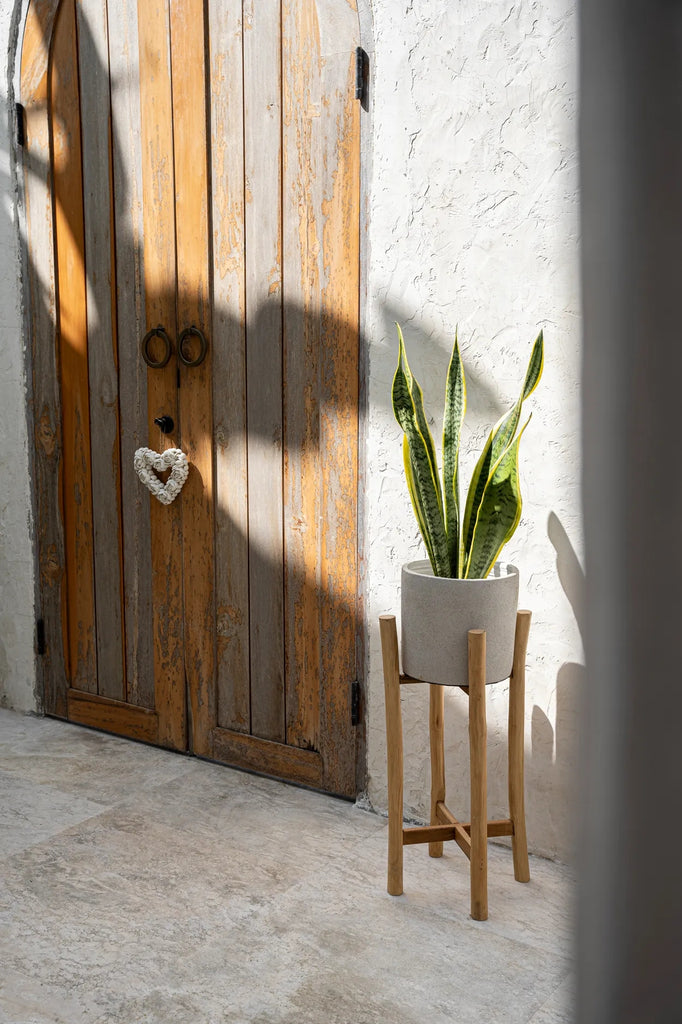 De Charcoal Hoge Plantenbak - Zwart - Large - Pot - Bazar Bizar - livinglovely.nl
