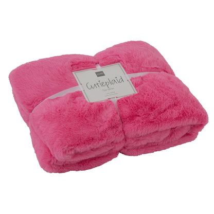Manta Cutie Poliéster Rosa Flúor L130x180cm J-Line