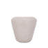 Dezia Pot Beige Mozaïek Hoog Small van PTMD, vooraanzicht van de hoge ijzeren pot met beige mozaïek op wit