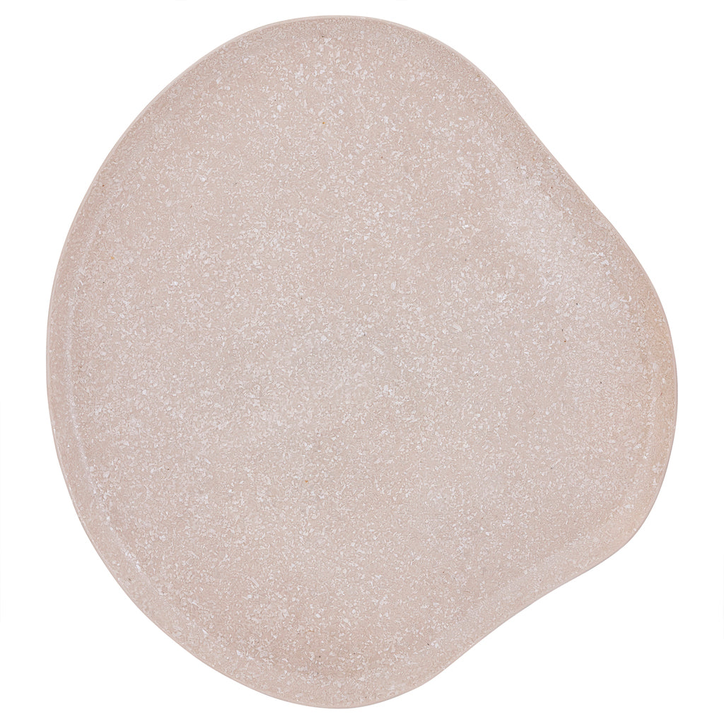 Dezia Wandpaneel Beige Mozaïek Large van PTMD, vooraanzicht van het ijzeren wandpaneel met beige mozaïek op wit