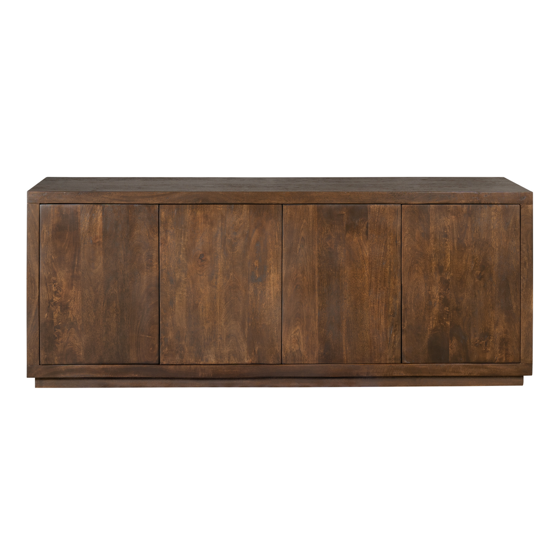 Dressoir Brussel Mangohout Bruin 4 Deuren van Starfurn voor een lange wand in de woonkamer