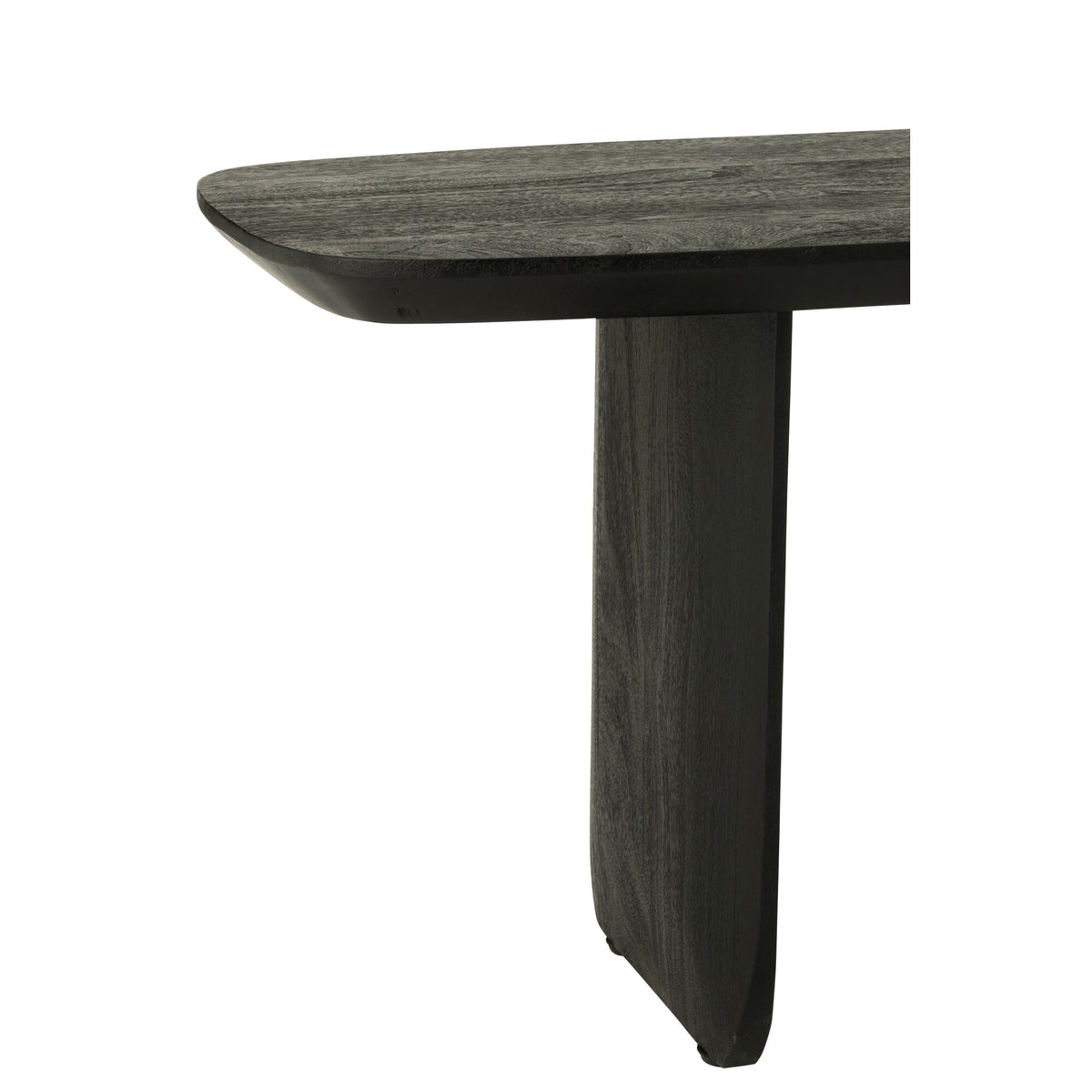 Banco de comedor de madera de acacia negro 190 cm J-Line