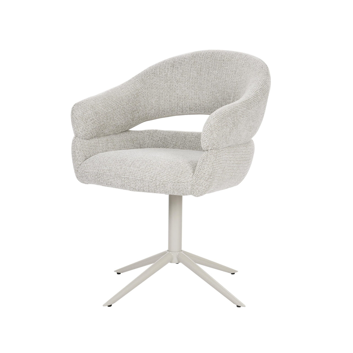 Lily eetkamerstoel van Starfurn, stoffering Noelle 30 in warm beige