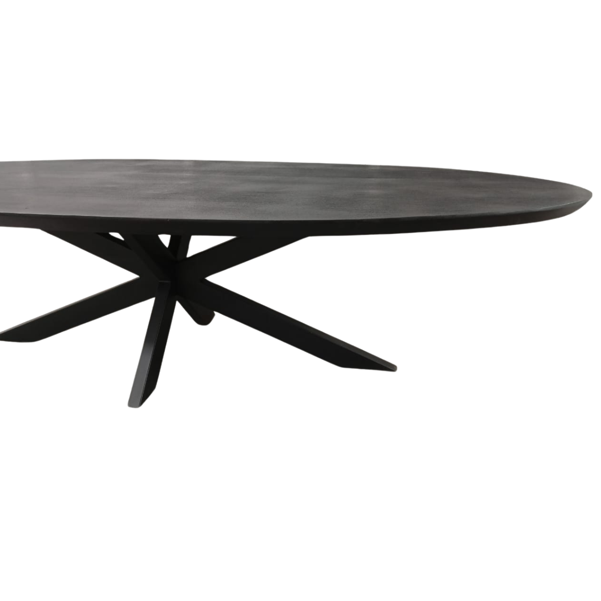 Onderstel van de zwarte ovale eettafel Brandy van Starfurn in detail
