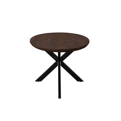 Eettafel Jesper Chestnut 240cm van de kopse kant gezien