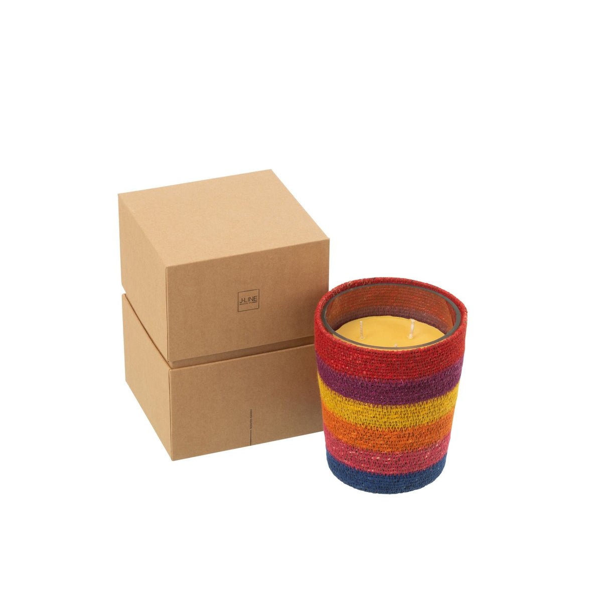 Geurkaars Mand Beige Mix Medium - 55 Uur