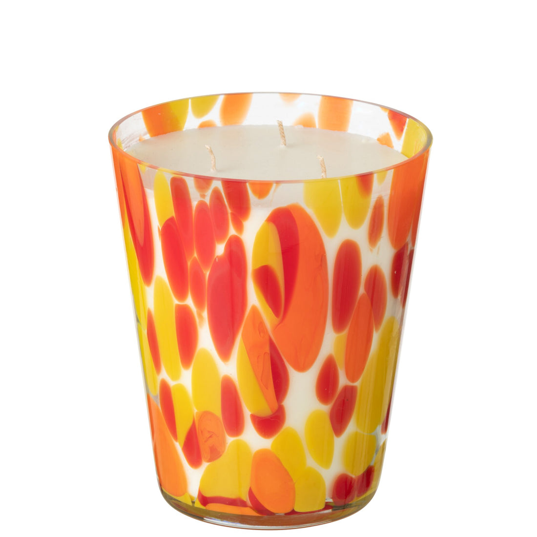 Vela aromática Noa Rojo/Amarillo Grande 95 horas J-Line