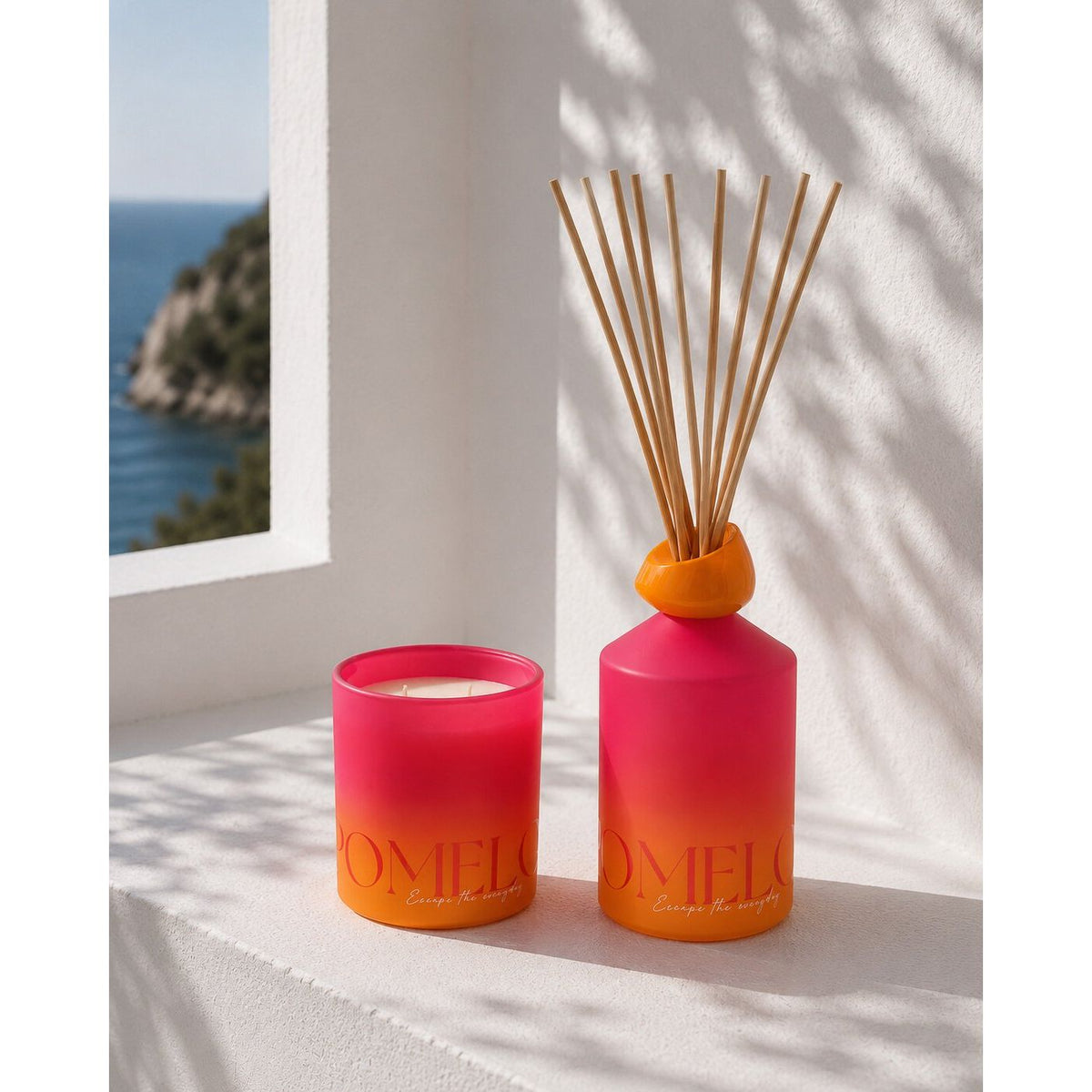 Geurstokjes Oasis Oranje/Roze Large 450ml J-Line