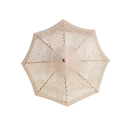 Handgeknoopte Parasol - Créme Fringe - 300cm - Handgeknoopte parasol - Todo Bien - livinglovely.nl