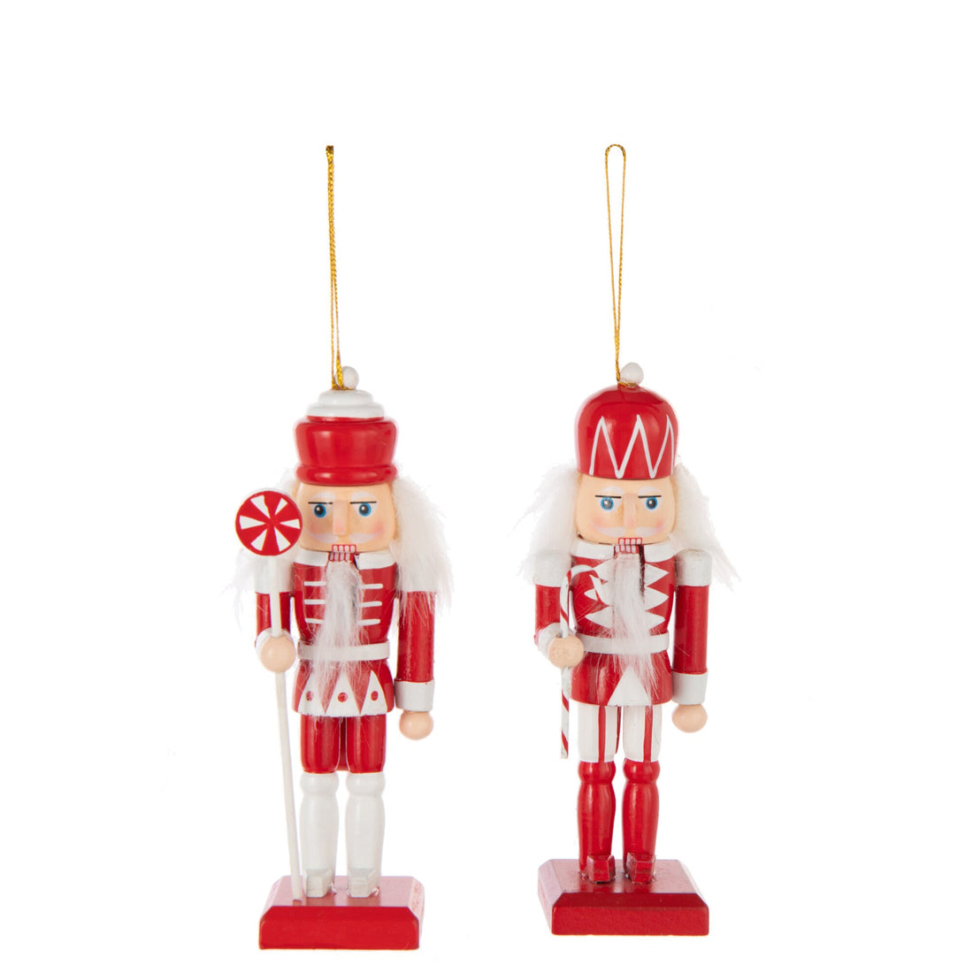 Colgador Cascanueces Madera de Pino Rojo/Blanco Set de 2 J-Line