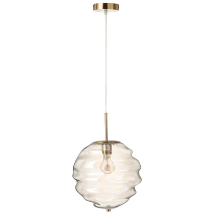 Lámpara colgante de cristal Luz coñac J-Line