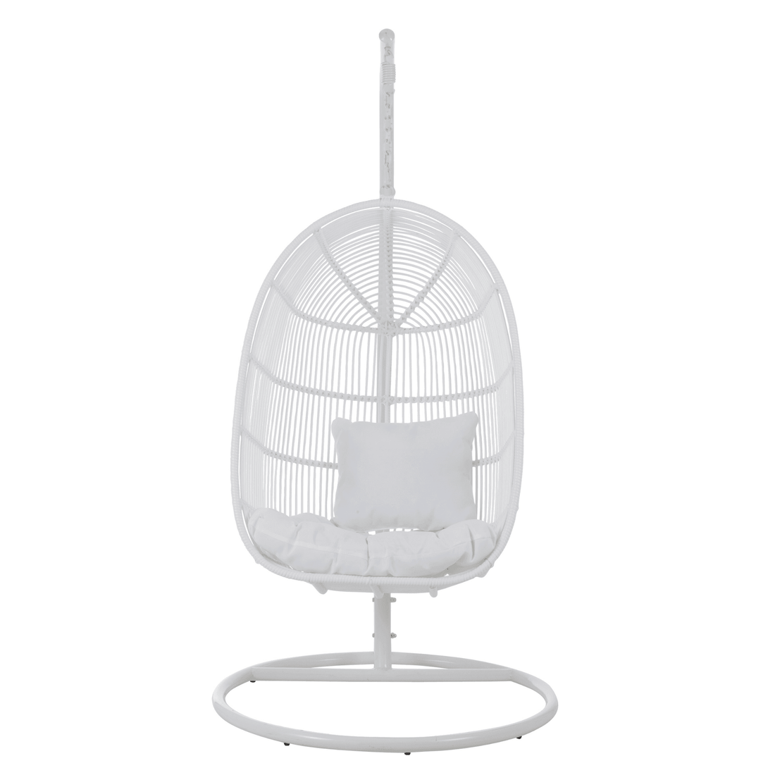 Hangstoel Ovaal Staal Wit - Hangstoel - J-Line - livinglovely.nl