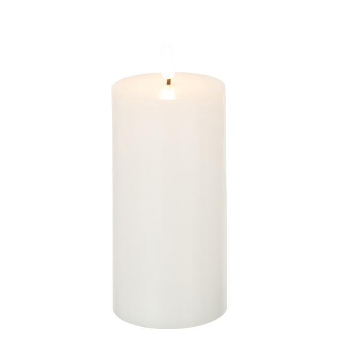 Kaars Led Wit Medium - LED Kaars - J-Line - livinglovely.nl