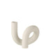 Kaarsenhouder Torsie 1 Candle Keramiek Wit - Kandelaar - J-Line - livinglovely.nl