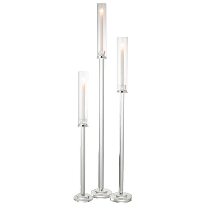 Portavelas Moira Vidrio Transparente Grande Diá14xAl120cm J-Line