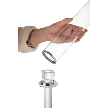 Portavelas Moira Vidrio Transparente Pequeño H80cm J-Line