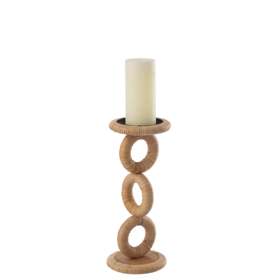 Portavelas Anillo MDF Natural Pequeño J-Line