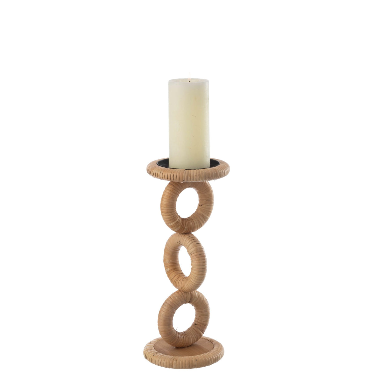 Portavelas Anillo MDF Natural Pequeño J-Line