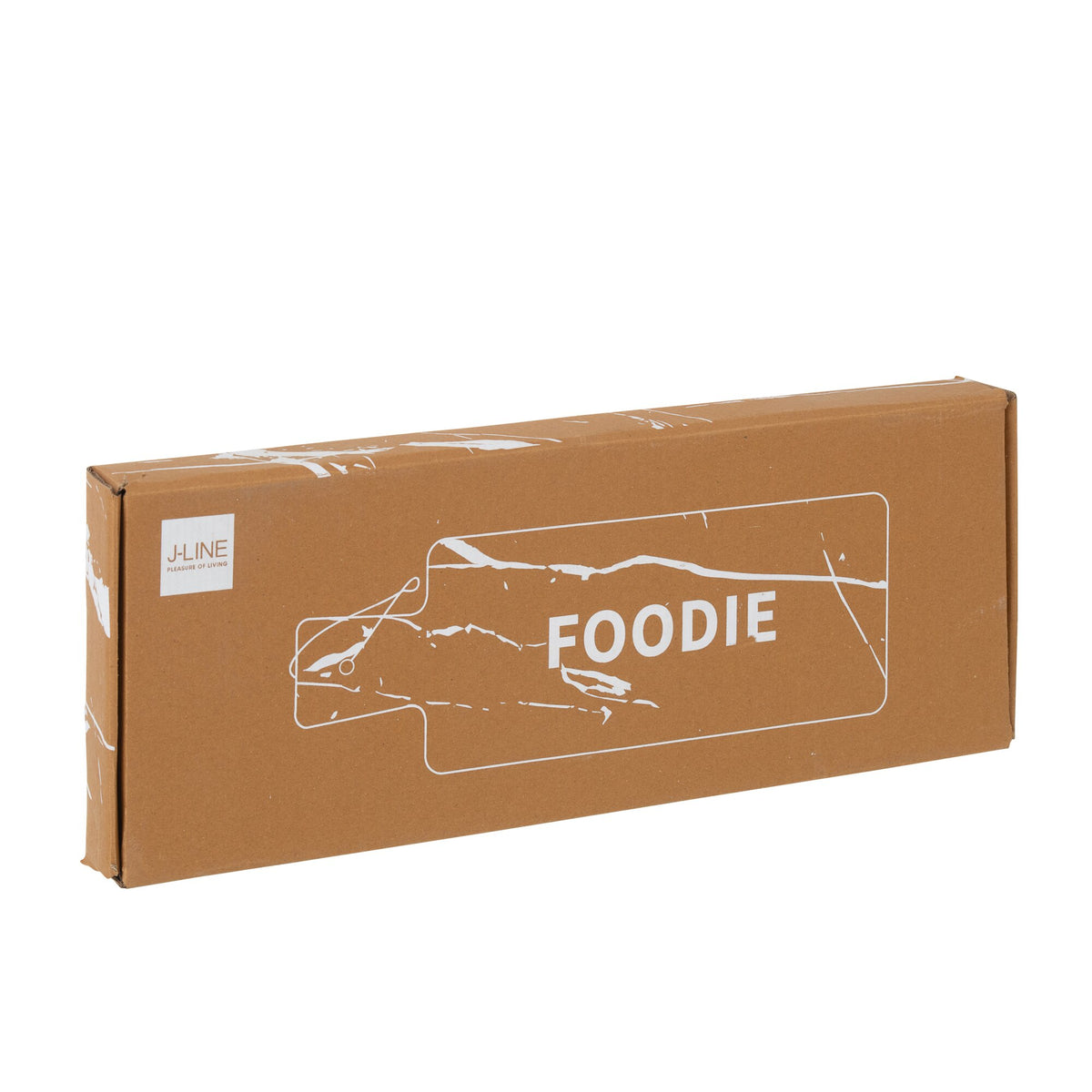 Tabla de quesos Foodie rectangular de mármol negro/dorada, grande, J-Line