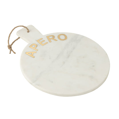 Tabla de Queso Redonda Aperitivo Mármol Blanco