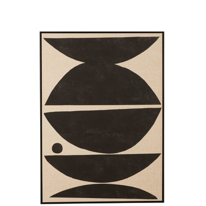 Marcos Formas Étnicas Madera/Lienzo Marrón/Negro J-Line