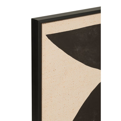 Marcos Formas Étnicas Madera/Lienzo Marrón/Negro J-Line