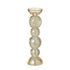 Kandelaar Glas Champagnekleurig Large Dia9,5xh34cm J-Line - Kaarshouder - J-Line - livinglovely.nl
