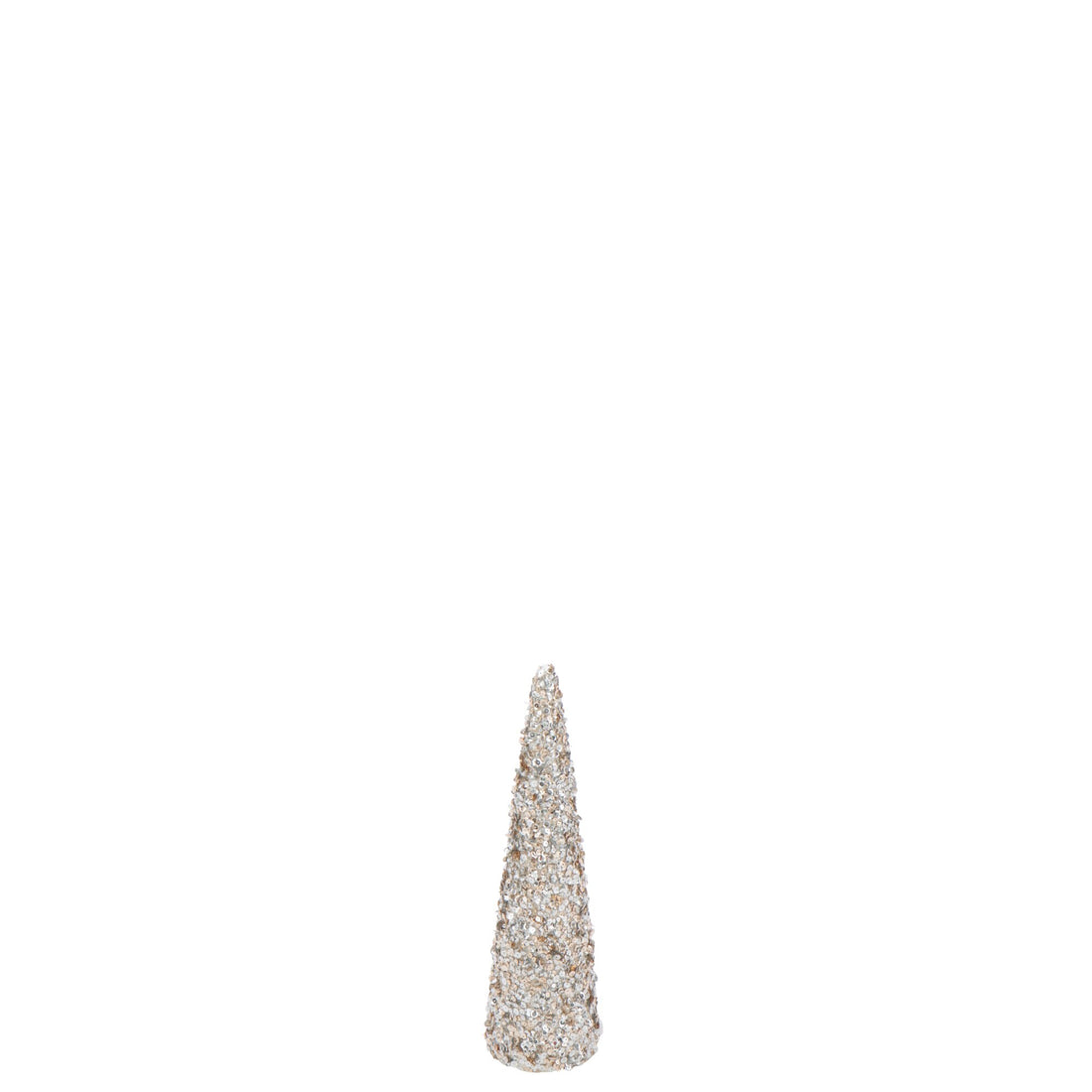 Cono de lentejuelas de espuma color champán pequeño H46cm J-Line