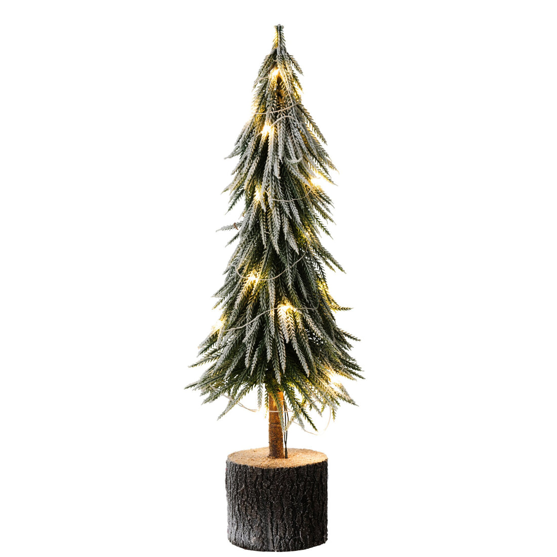 Árbol de Navidad A+ LED Plástico Nieve Verde Grande H60cm J-Line