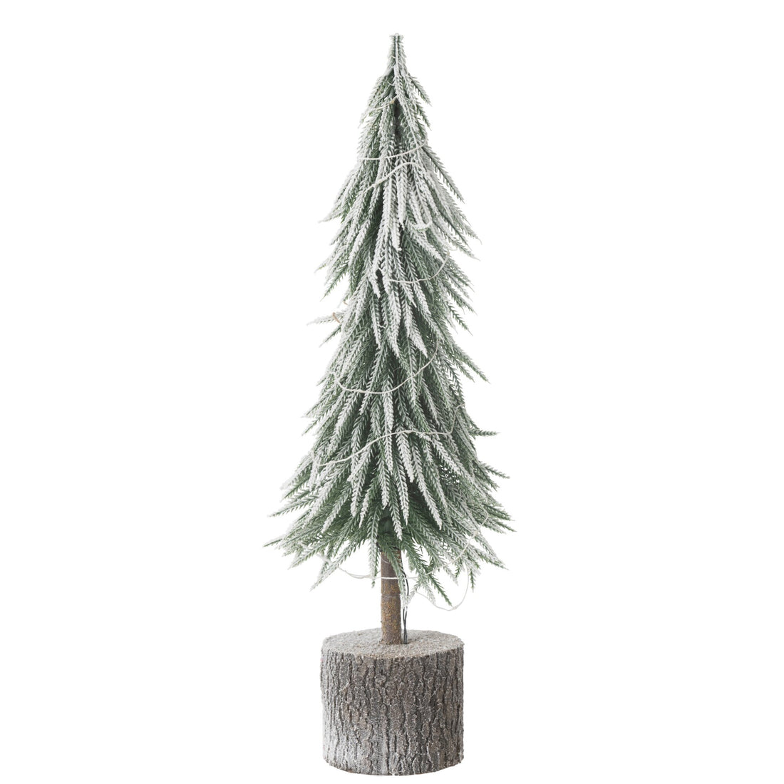 Árbol de Navidad A+ LED Plástico Nieve Verde Grande H60cm J-Line