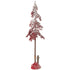 Kerstboom Grote Bessen Rood Large van J-Line, trossen rode bessen met witte rijp op een houten stam