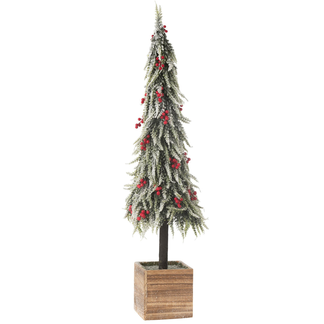 Árbol de Navidad+Nieve Artificial de Plástico LED Verde/Rojo Extra Grande H95cm J-Line