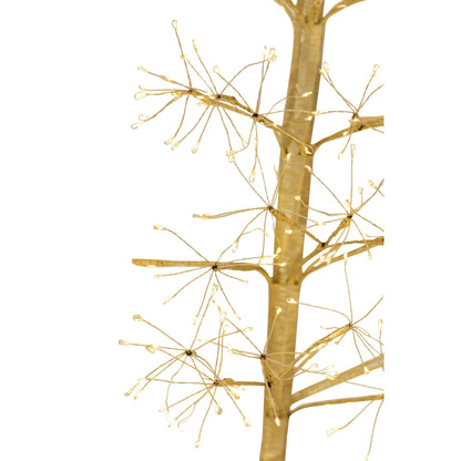 Kerstboom Led Warm Witte Lichten Ijzer Goudkleurig Medium H120cm van J-Line, in een feestelijk gestylede setting
